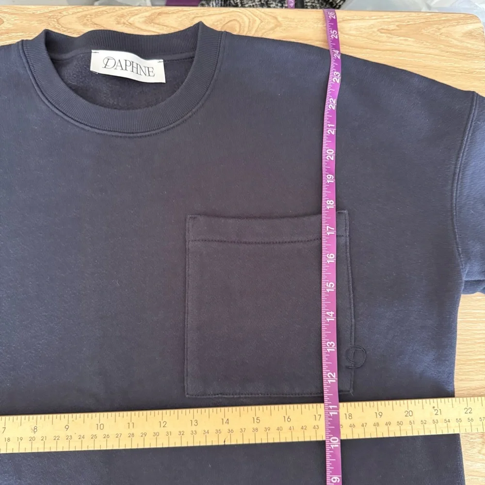 Daphne Small Golden Night Baggy Sweatshirt Navy Cotton Jersey Comfy Lounge - Picture 7 of 9